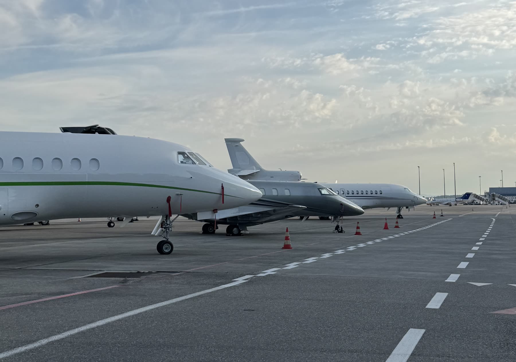 Private jet on the apron